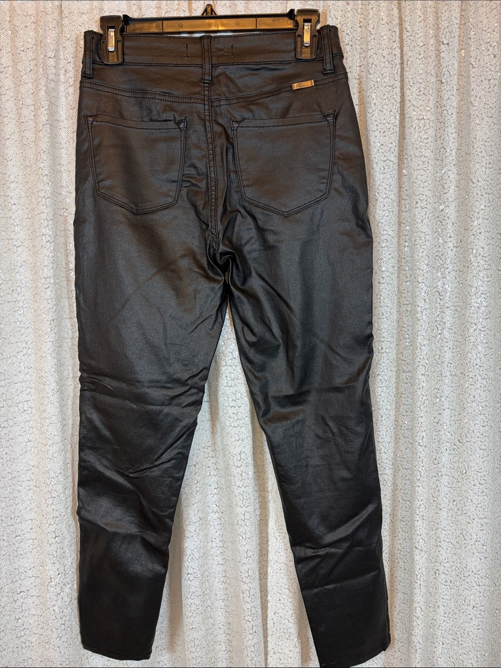 KanCan Black Coated Stretch Skinny Jeans 9/28 - Picture 2 of 4